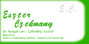 eszter czekmany business card